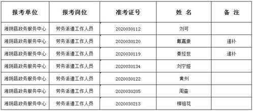 湘阴县政务服务中心公开招聘劳务派遣制工作人员拟聘公示